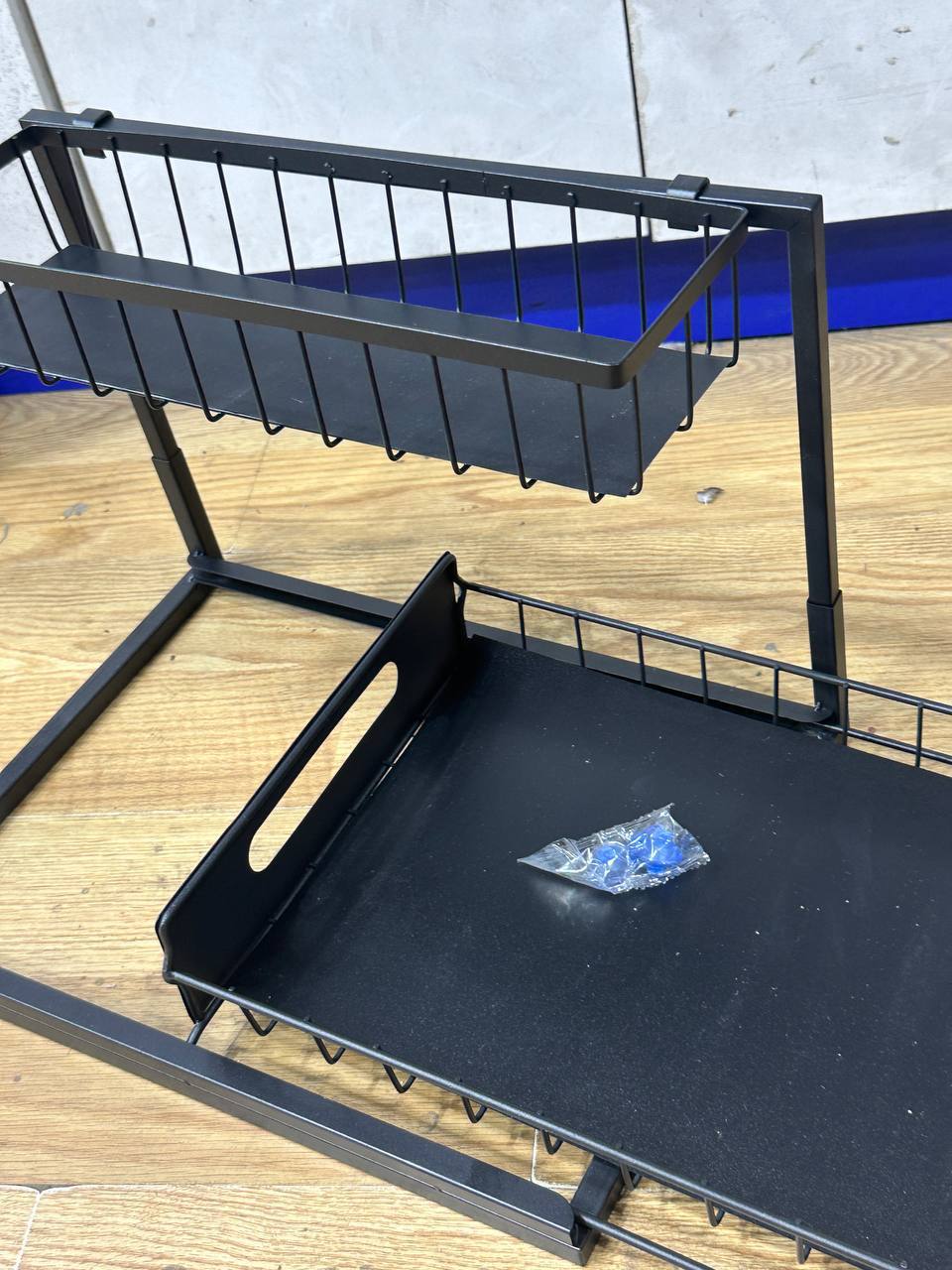 Organisateur Coulissant en Acier Inoxydable à 2 Niveaux Sous l'Évier