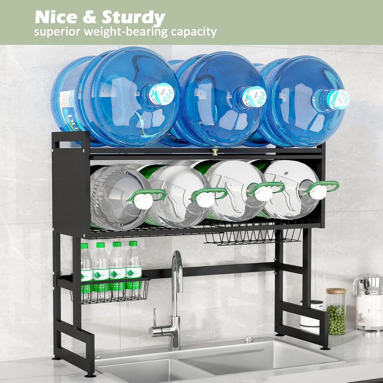 Égouttoir à Vaisselle à 2 Niveaux avec Couvercle