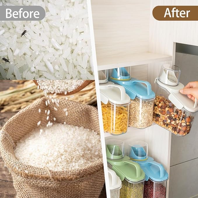 Récipients à céréales de 1,5 L hermétiques pour aliments secs