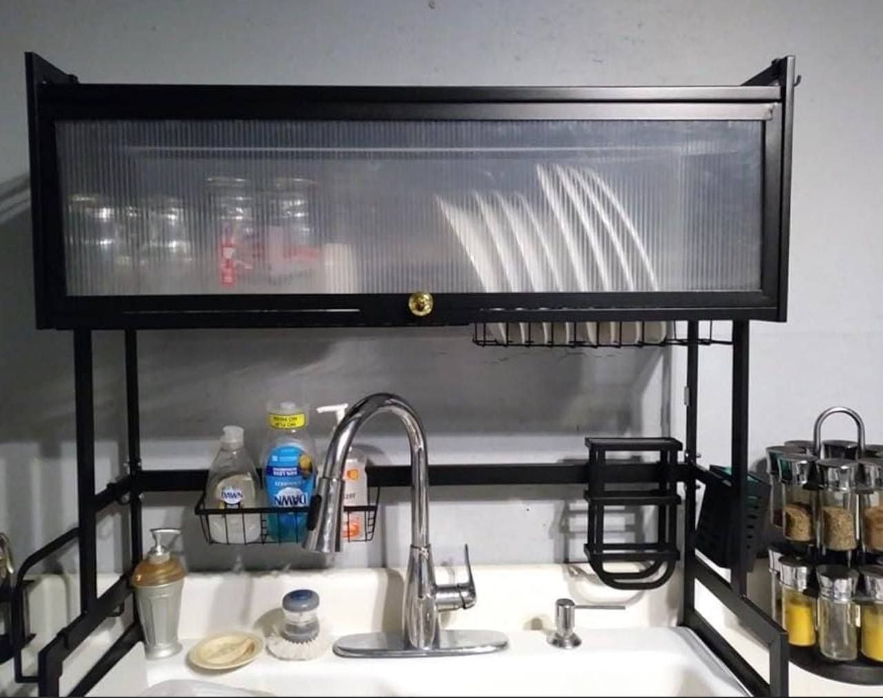 Égouttoir à Vaisselle à 2 Niveaux avec Couvercle