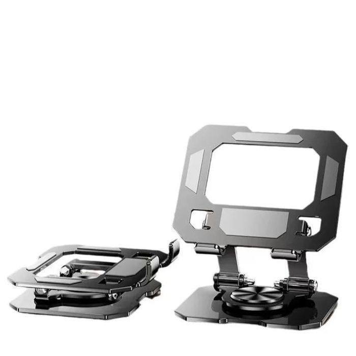 Support de Tablette en Aluminium, Rotatif 360, pliable pour Téléphones, tablettes, iPad - Noir