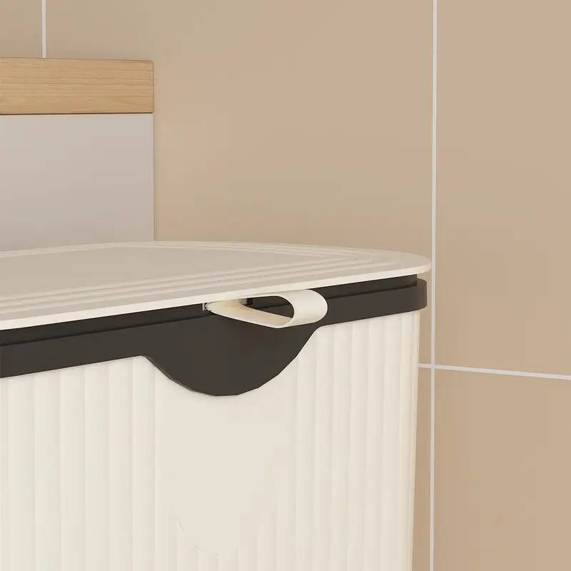 Poubelle de cuisine multicouche avec couvercle & roulettes