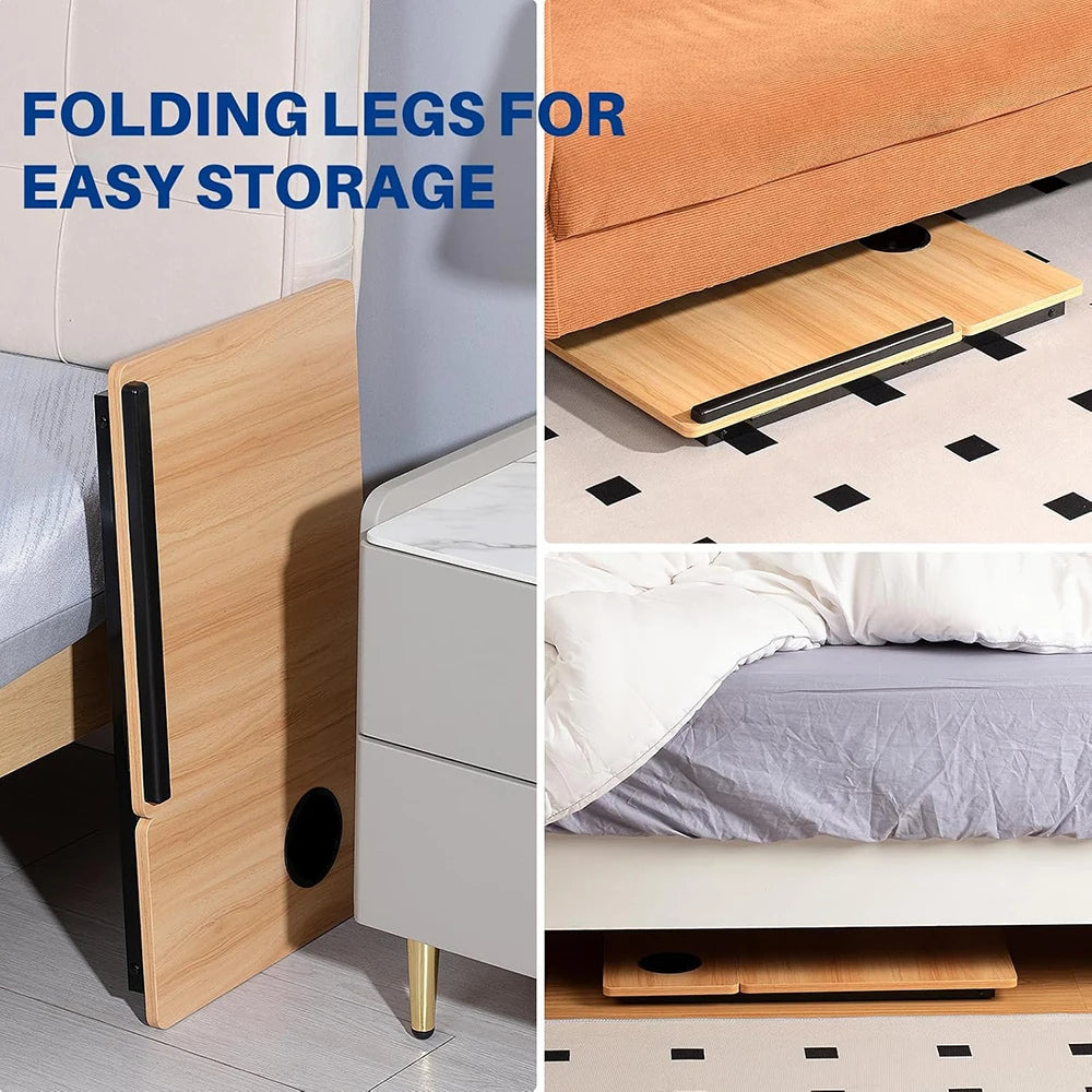 Bureau pliable ajustable pour lit et canapé