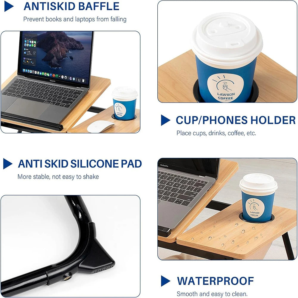 Bureau pliable ajustable pour lit et canapé